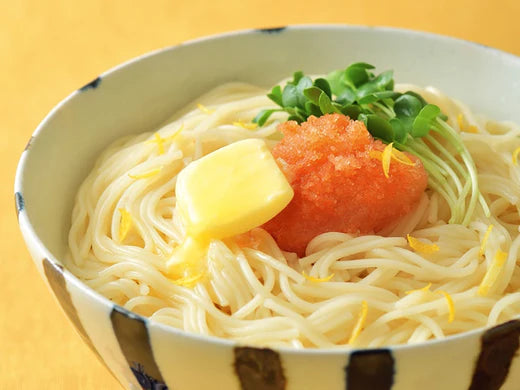 柚子風味のめんたいバター温麺（うーめん）